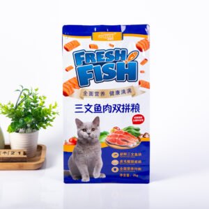 Wholesale Plastic Cat Food Bags 2kg 5kg 10kg Pet Food Packaging Bag Square Bottom feed Bag