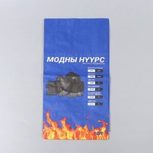 Eco-friendly Printed White Paper Bags For Coal Charcoal Briquette Packaging Bag 10kg