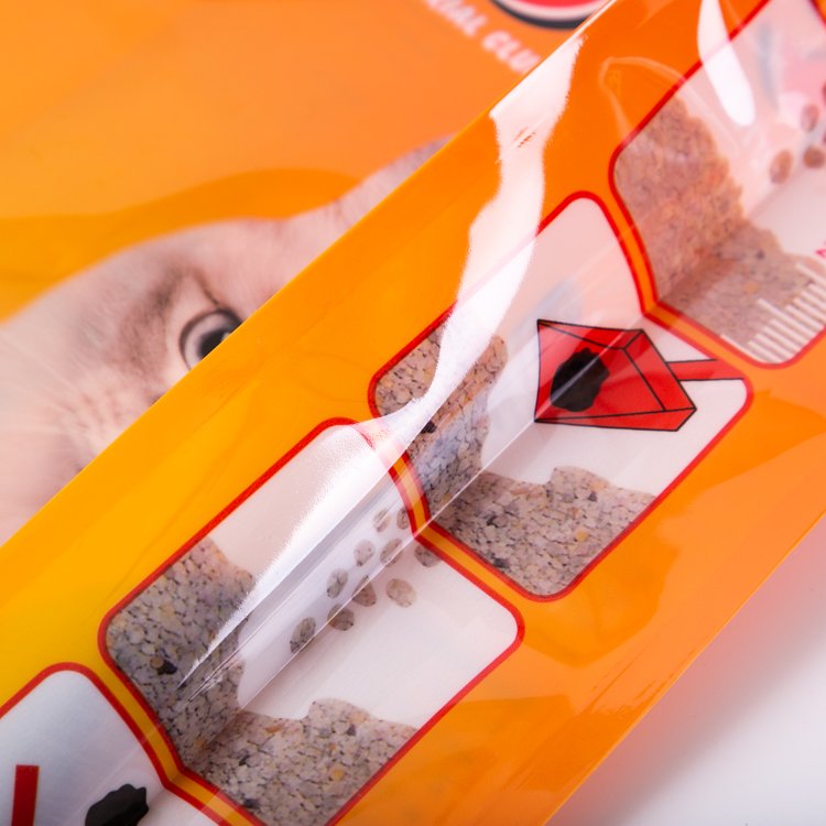 New Design Biodegradable Orange 5kg 10kg Cat Litter Bag Package with Handle - Image 4