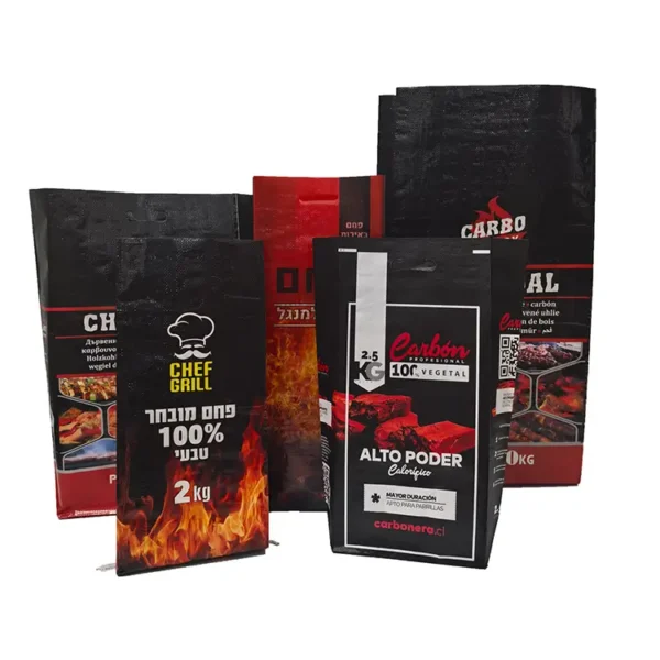 Custom Charcoal Bag Printed Logo Woven Polypropylene 3kg 5kg 10kg Packaging Bags