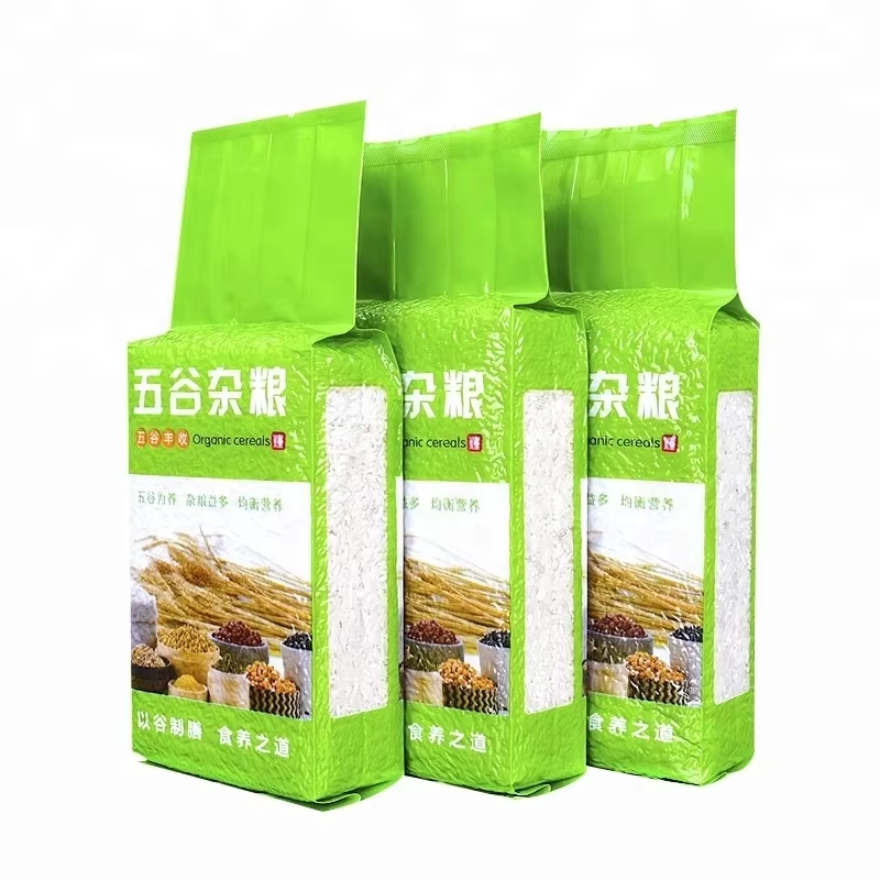 High Quality Custom Printing Plastic Side Gusset Vacuum Rice Bag - Image 2