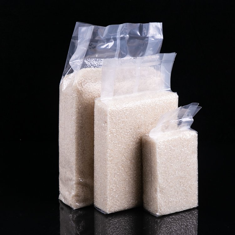 High Quality Custom Printing Plastic Side Gusset Vacuum Rice Bag