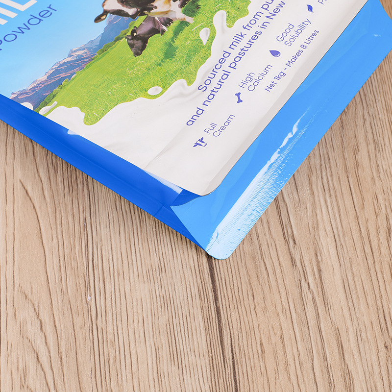 New Zealand Whole Milk Powder Bags 8 Side Seal Stand Up Pouch With Logo Design 250g 500g 1kg Full Cream Bag - Image 5