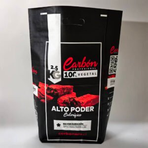 Wholesale flat block bottom charcoal bag Packaging for Lump Charcoal and Briquettes 2kg 3kg 5kg