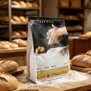 1kg Food Grade PE Aluminium Wheat Flour Bag Zipper Seal